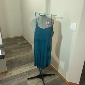 Teal target dress